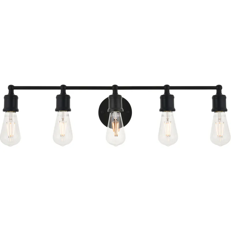 Serif 5 Light 28.8 inch Black Wall Sconce Wall Light