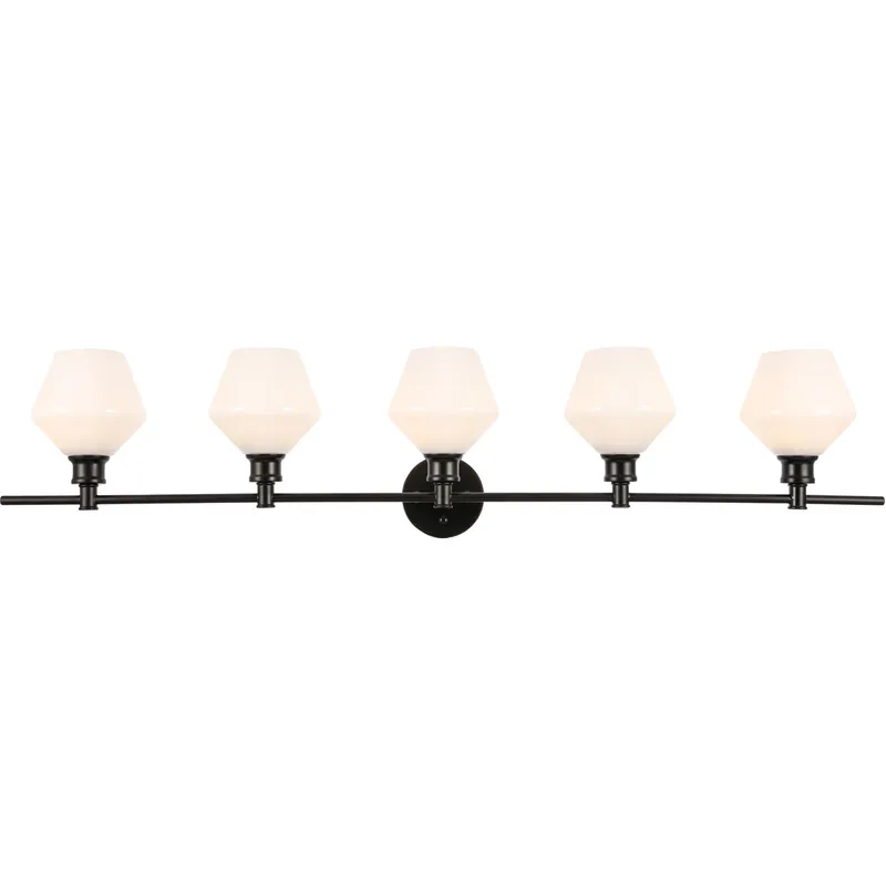 Gene 5 Light 47 inch Black Wall sconce Wall Light