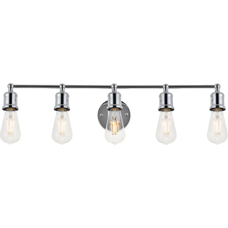 Serif 5 Light 28.8 inch Chrome Wall Sconce Wall Light