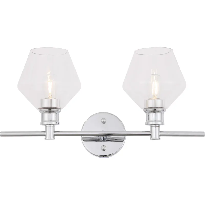 Gene 2 Light 19.1 inch Chrome Wall sconce Wall Light
