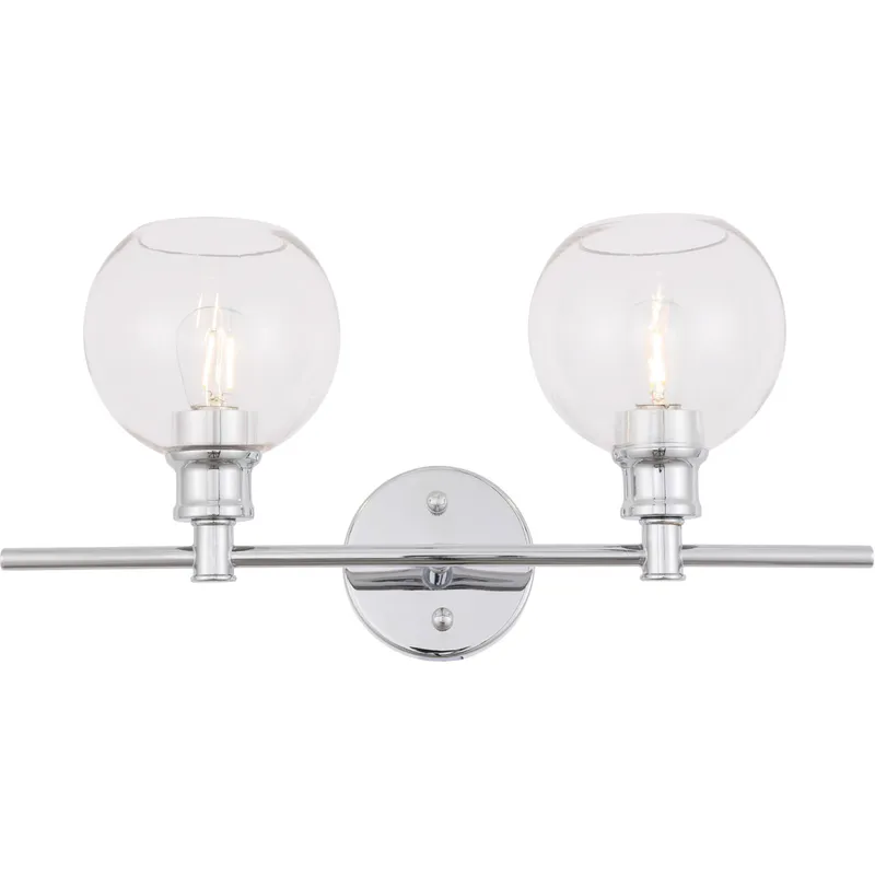 Collier 2 Light 19.1 inch Chrome Wall sconce Wall Light