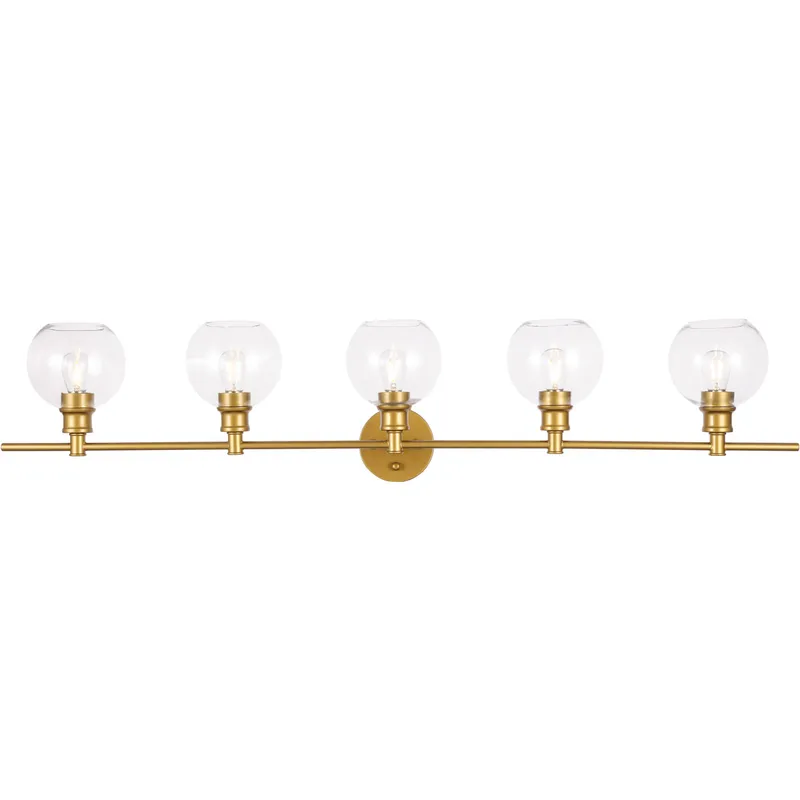 Collier 5 Light 47 inch Brass Wall sconce Wall Light