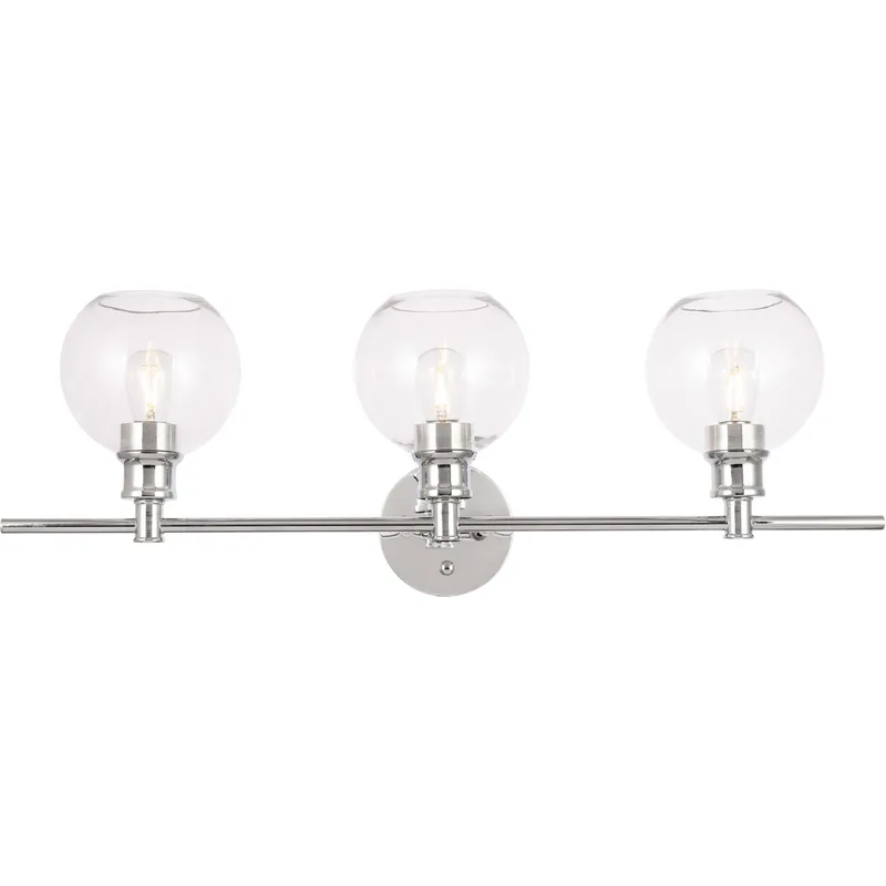 Collier 3 Light 28.1 inch Chrome Wall sconce Wall Light