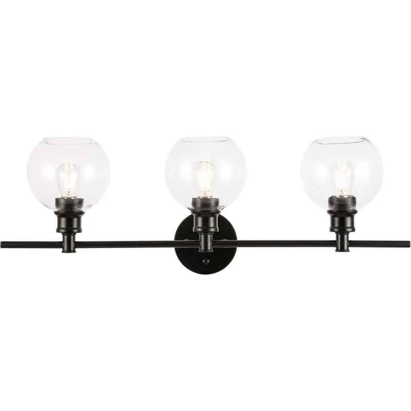 Collier 3 Light 28.1 inch Black Wall sconce Wall Light