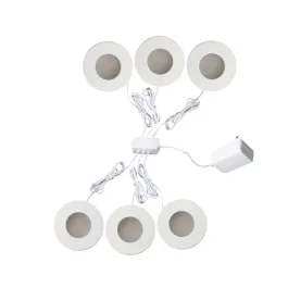 Lotus 1W 1" Mini LED Puck Light Kit - 6 PACK - 3000K - 70 Lumens - 12V