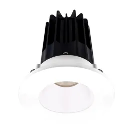 Lotus 2" LED Recessed Downlight - 8W - 2700K - 580 Lumens - White Reflector - Round White Trim - 120V