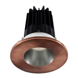 Lotus 2" LED Recessed Downlight - 8W - 4000K - 620 Lumens - Chrome Reflector - Round Copper Trim - 120V