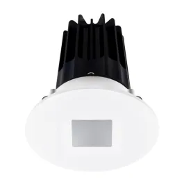 Lotus 2" LED Recessed Downlight - High Output - 15W - 3000K - 1,000 Lumens - Silver Reflector - Square Hole Trim - 120V