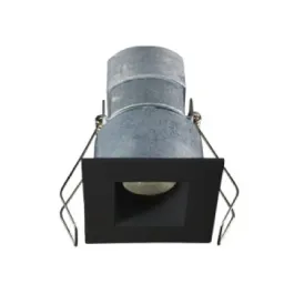 Lotus 6W 2" Mini LED Square Recessed Downlight - 3000K - 480 Lumens - 24V - Black