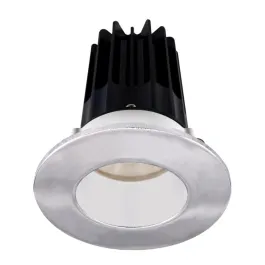 Lotus 2" LED Recessed Downlight - High Output - 15W - 3000K - 1,000 Lumens - White Reflector - Round Chrome Trim - 120V