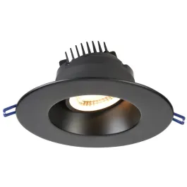 Lotus 6" Round Regressed Gimbal LED Downlight - High Output - 18W - 2700K - 1,500 Lumens - 120V - Black