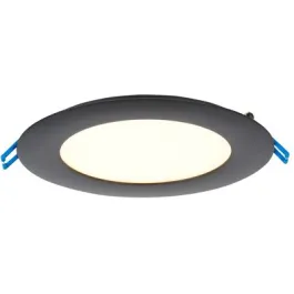 Lotus 6" Round Super Thin LED Downlight - 14W - 4000K - 930 Lumens - Black