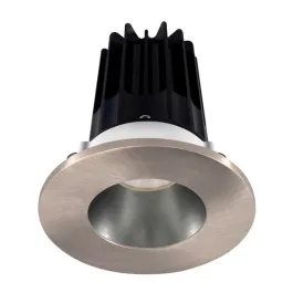 Lotus 2" LED Recessed Downlight - High Output - 15W - 3000K - 1,000 Lumens - Chrome Reflector - Round Brushed Nickel Trim - 120V