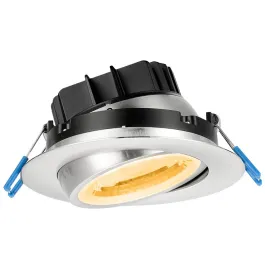 Lotus 4" Eyeball Gimbal LED Downlight - 11W - CCT Selectable - 1,100 Lumens - 120V - Brushed Nickel