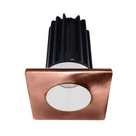 Lotus 2" LED Recessed Downlight - 8W - 3000K - 600 Lumens - White Reflector - Square Copper Trim - 24° - 120V