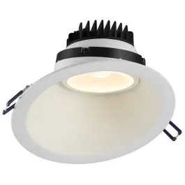 Lotus 6" Sloped Round Regressed Gimbal LED Downlight - 15W - 5000K - 1,400 Lumens - 120V - White