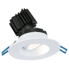 Lotus 3" Round Regressed Gimbal LED Downlight - High Output - 11W - Dim To Warm / 3K-18K - 770 Lumens - 120V - White