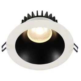 Lotus 6" Deep Regressed LED Downlight - 18W - Black Reflector - White Trim - Dim to Warm / 3K-2K - 1,150 Lumens - 120V