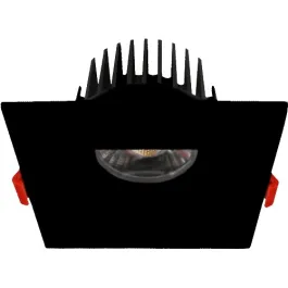 Lotus 4" Square Recessed High Output LED Downlight - 15W - 3000K - 960 Lumens - 120V - Black