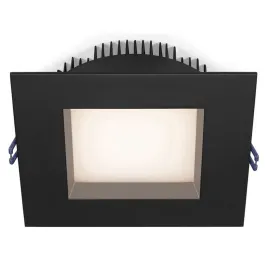 Lotus 6" Square Regressed LED Downlight - 18W - 2700K - 1,100 Lumens - Black