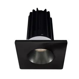 Lotus 2" LED Recessed Downlight - High Output - 15W - 4000K - 1,020 Lumens - Chrome Reflector - Square Black Trim - 120V