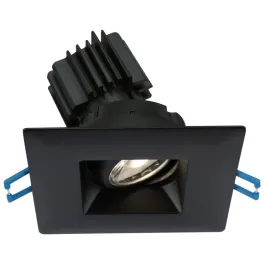 Lotus 3" Square Regressed Gimbal LED Downlight - High Output - 11W - CCT Selectable - 1,040 Lumens - 120V - Black