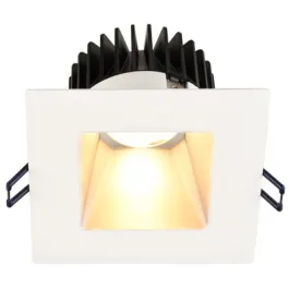 Lotus 4" Square Deep Regressed LED Downlight - 15W - Silver Reflector - White Trim - 2700K - 1,315 Lumens - 120V