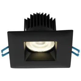 Lotus 3" Square Regressed LED Downlight - 15W - Dim To Warm / 3K-18K - 1,300 Lumens - 120V - Black