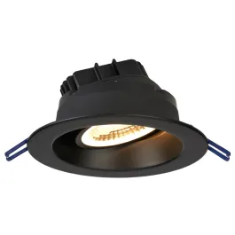 Lotus 4" Round Regressed Gimbal LED Downlight - 11W - CCT Selectable - 1,100 Lumens - 120V - Black