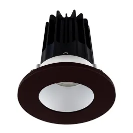 Lotus 2" LED Recessed Downlight - 8W - 3000K - 600 Lumens - Silver Reflector - Round Bronze Trim - 120V