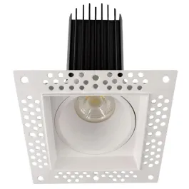 Lotus 2" Trimless Square LED Downlight - High Output - 15W - Dim to Warm - 800 Lumens - 120V - White