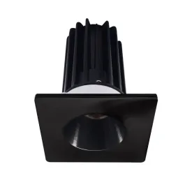 Lotus 2" LED Recessed Downlight - 8W - 3000K - 600 Lumens - Black Reflector - Square Black Trim - 120V