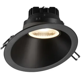 Lotus 6" Sloped Round Regressed Gimbal LED Downlight - 15W - 4000K - 1,300 Lumens - 120V - Black