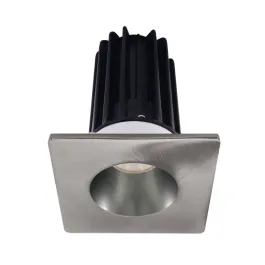 Lotus 2" LED Recessed Downlight - 8W - 3000K - 600 Lumens - Chrome Reflector - Square Brushed Nickel Trim - 120V
