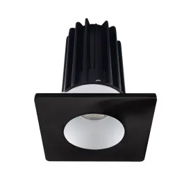 Lotus 2" LED Recessed Downlight - 8W - 4000K - 620 Lumens - Silver Reflector - Square Black Trim - 120V