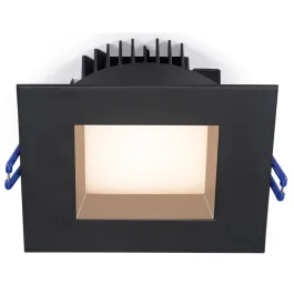 Lotus 4" Square Regressed LED Downlight - 14.5W - 4000K - 950 Lumens - Black