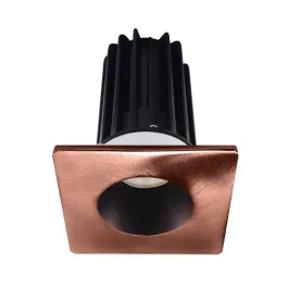 Lotus 2" LED Recessed Downlight - High Output - 15W - 3000K - 1,000 Lumens - Bronze Reflector - Square Copper Trim - 120V