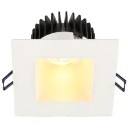 Lotus 4" Square Deep Regressed LED Downlight - 15W - White Reflector - White Trim - Dim to Warm / 3K-2K - 1,070 Lumens - 120V