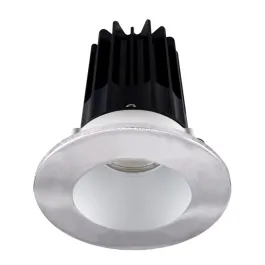Lotus 2" LED Recessed Downlight - High Output - 15W - 3000K - 1,000 Lumens - Silver Reflector - Round Chrome Trim - 120V