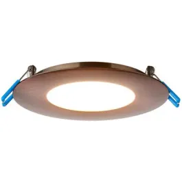 Lotus 4" Round Ultimate Super Thin LED Downlight - 13.5W - 4000K - 800 Lumens - Brushed Copper
