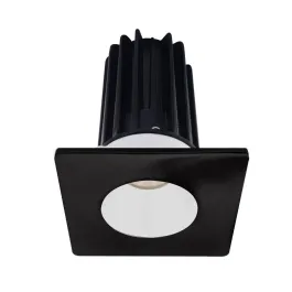 Lotus 2" LED Recessed Downlight - 8W - 3000K - 600 Lumens - White Reflector - Square Black Trim - 24° - 120V
