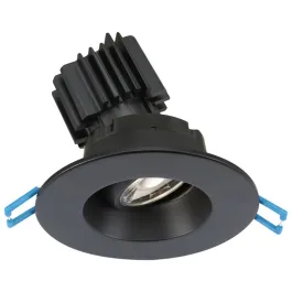 Lotus 3" Round Regressed Gimbal LED Downlight - High Output - 11W - CCT Selectable - 1,050 Lumens - 120V - Black