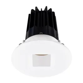Lotus 2" LED Recessed Downlight - High Output - 15W - 2700K - 980 Lumens - White Reflector - Square Hole Trim - 120V