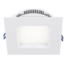 Lotus 4" Square Regressed LED Downlight - 14.5W - 2700K - 850 Lumens - White
