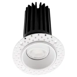 Lotus 2" Trimless Round Gimbal LED Downlight - 11W - Dim to Warm / 3K-18K - 900 Lumens - 120V - White
