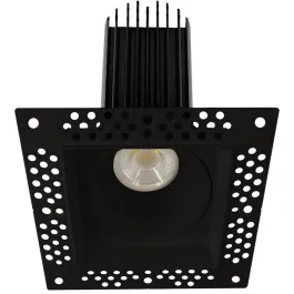 Lotus 2" Trimless Square LED Downlight - High Output - 15W - CCT Selectable - 1000 Lumens - 120V - Black