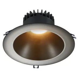 Lotus 8" Deep Regressed LED Downlight - 18W - Black Reflector - Black Trim - 4000K - 1,650 Lumens - 120V