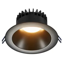 Lotus 6" Deep Regressed LED Downlight - 18W - Black Reflector - Black Trim - 4000K - 1,650 Lumens - 120V
