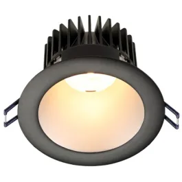 Lotus 4" Round Deep Regressed LED Downlight - 15W - Silver Reflector - Black Trim - Dim to Warm / 3K-2K - 1,130 Lumens - 120V