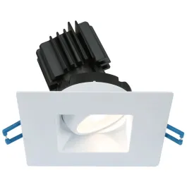 Lotus 3" Square Regressed Gimbal LED Downlight - High Output - 11W - CCT Selectable - 1,040 Lumens - 120V - White